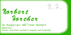 norbert horcher business card